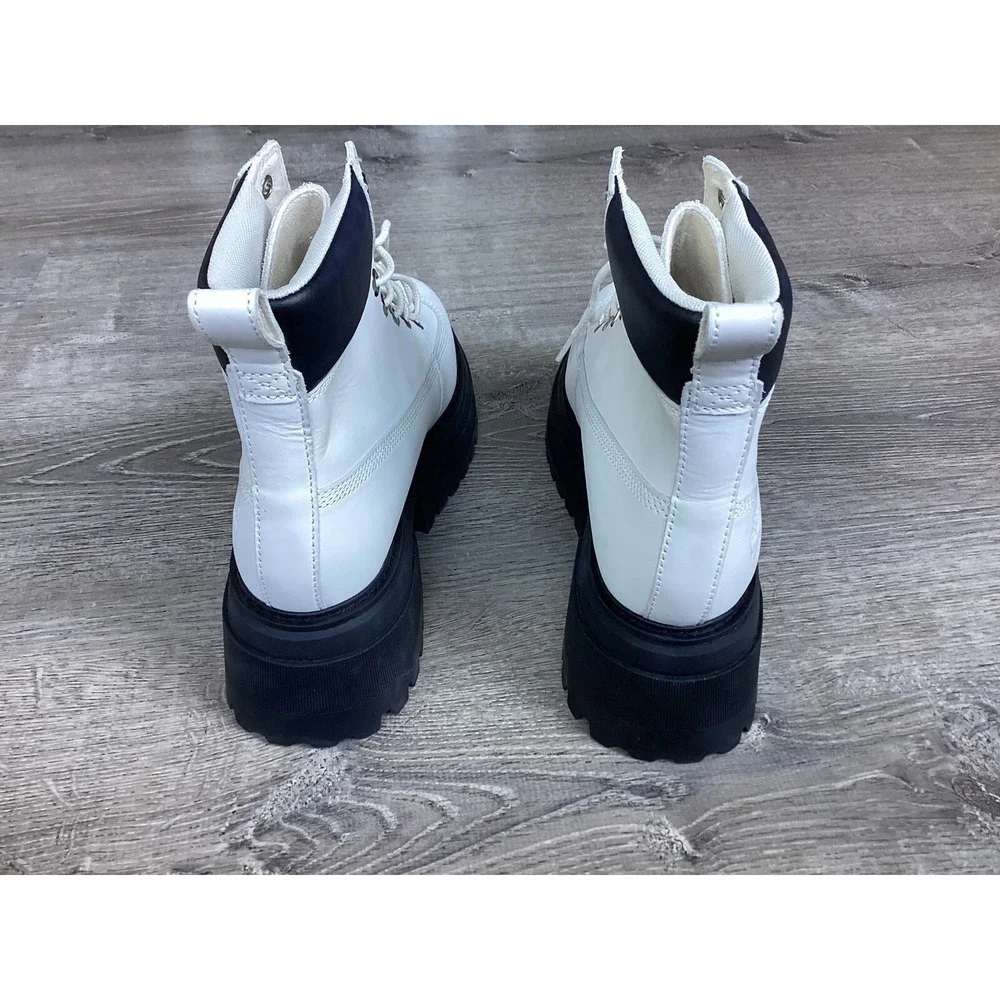 Timberland Womens Size 9 Boots Sky 3 Inch Boot Rebotl White Chunky Ankle A5RSV